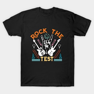 Rock The Test Guitar Teacher Test Day T-Shirt